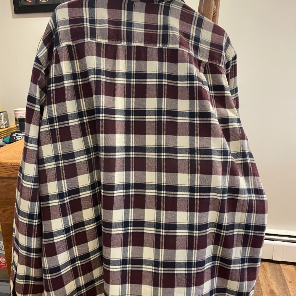 LL Bean Lined Button Down - Picture 3 of 6